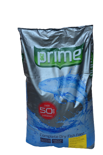 High-quality Prime dry fish feed for optimal fish growth and health.